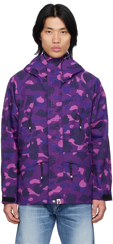 Photo: BAPE Purple Camo Snowboard Jacket