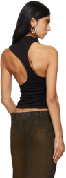 Mowalola Black Thong Polo Tank Top