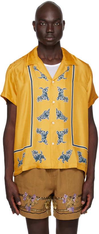 Photo: Bode Yellow Running Scottie Shirt