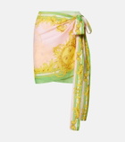 Versace Cotton and silk voile beach cover-up