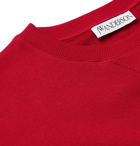 JW Anderson - Logo-Embroidered Loopback Cotton-Jersey Sweatshirt - Red