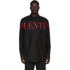 Valentino Black Wool Semi-Over Fit Shirt