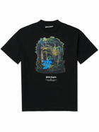 Palm Angels - Hunting in the Forest Embellished Cotton-Jersey T-Shirt - Black