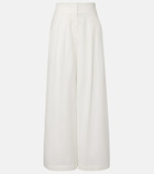 Adriana Degreas Cotton-blend wide-leg pants