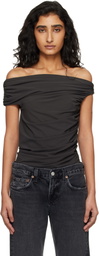 AGOLDE Brown Sherilyn Bodysuit