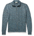 Etro - Slim-Fit Cable-Knit Wool-Blend Zip-Up Cardigan - Multi