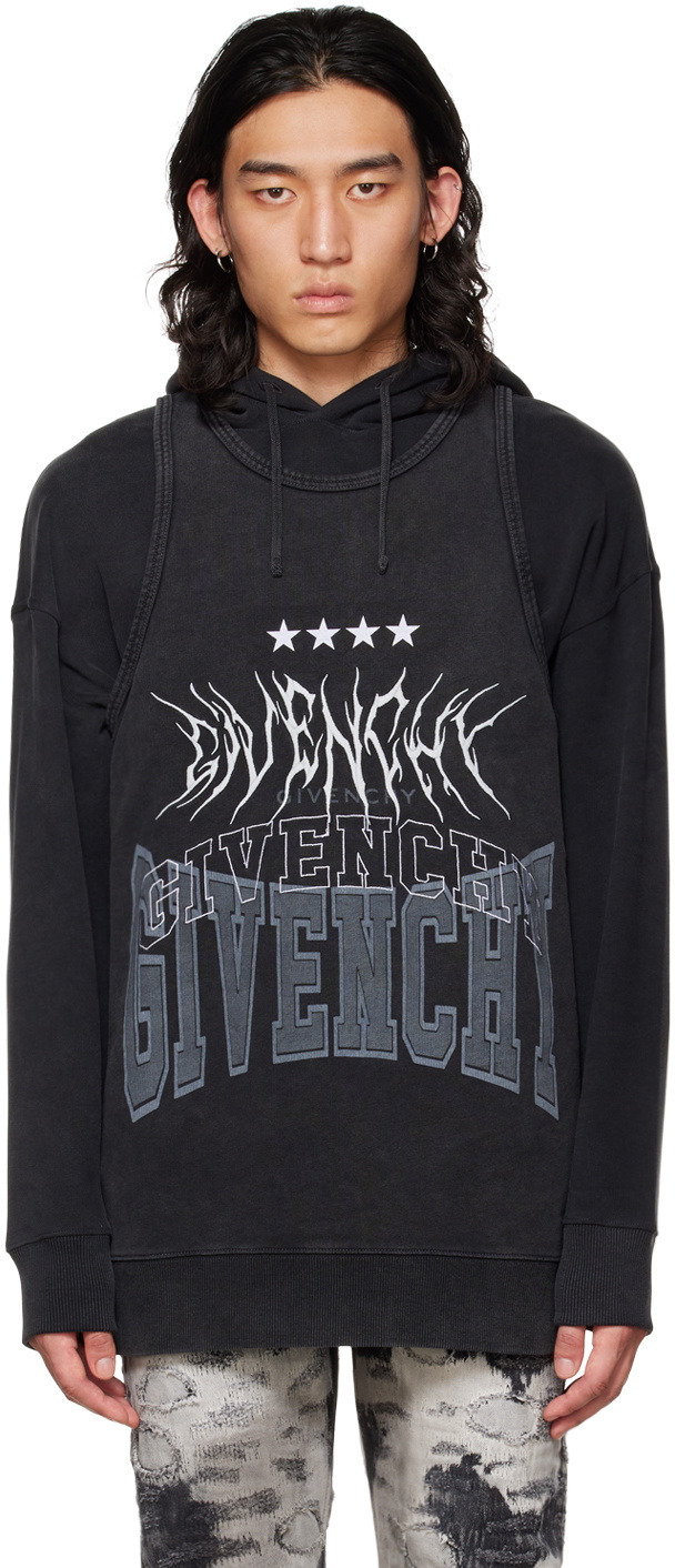 Givenchy: Black Semi-Sheer Tank Top