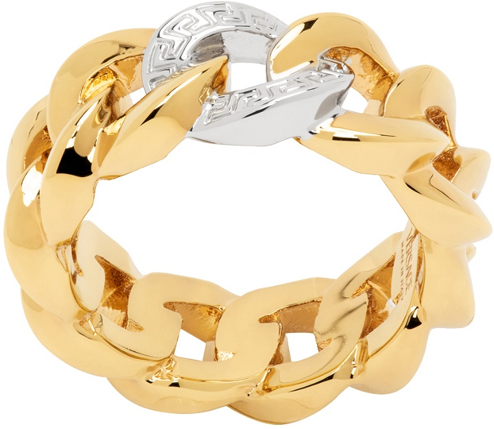 Photo: Versace Gold Medusa Chain Ring