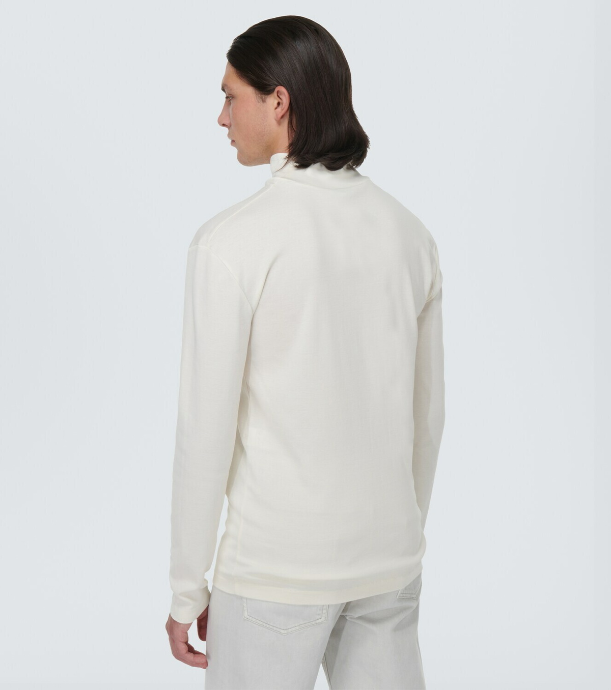 Lemaire Turtleneck cotton jersey top