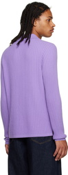 Guest in Residence Purple Waffle 2.0 Long Sleeve Polo