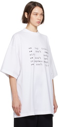 VETEMENTS White 'We Buy Things' Oversized T-shirt
