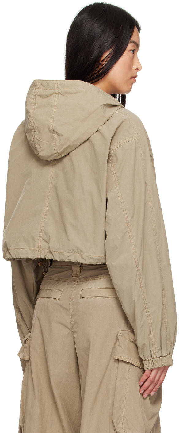 alexanderwang.t Beige Logo Cropped Jacket