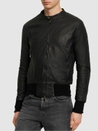 GIORGIO BRATO Brushed Leather Bomber Jacket