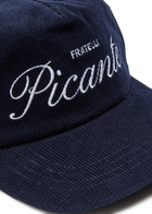 Picante Fratelli Logo-embroidered Corduroy cap - Navy - One Size