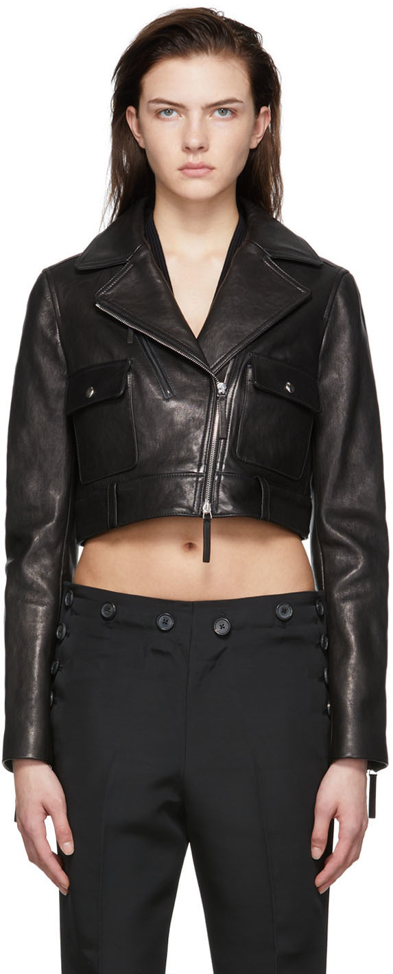 KHAITE Black Leather Jacket Khaite