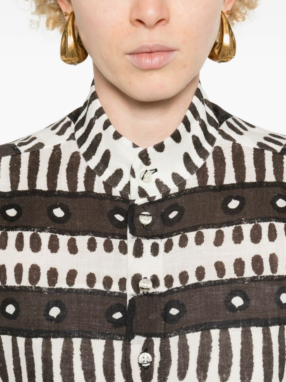 Maison La Plage Brown Kenya Linen Shirt