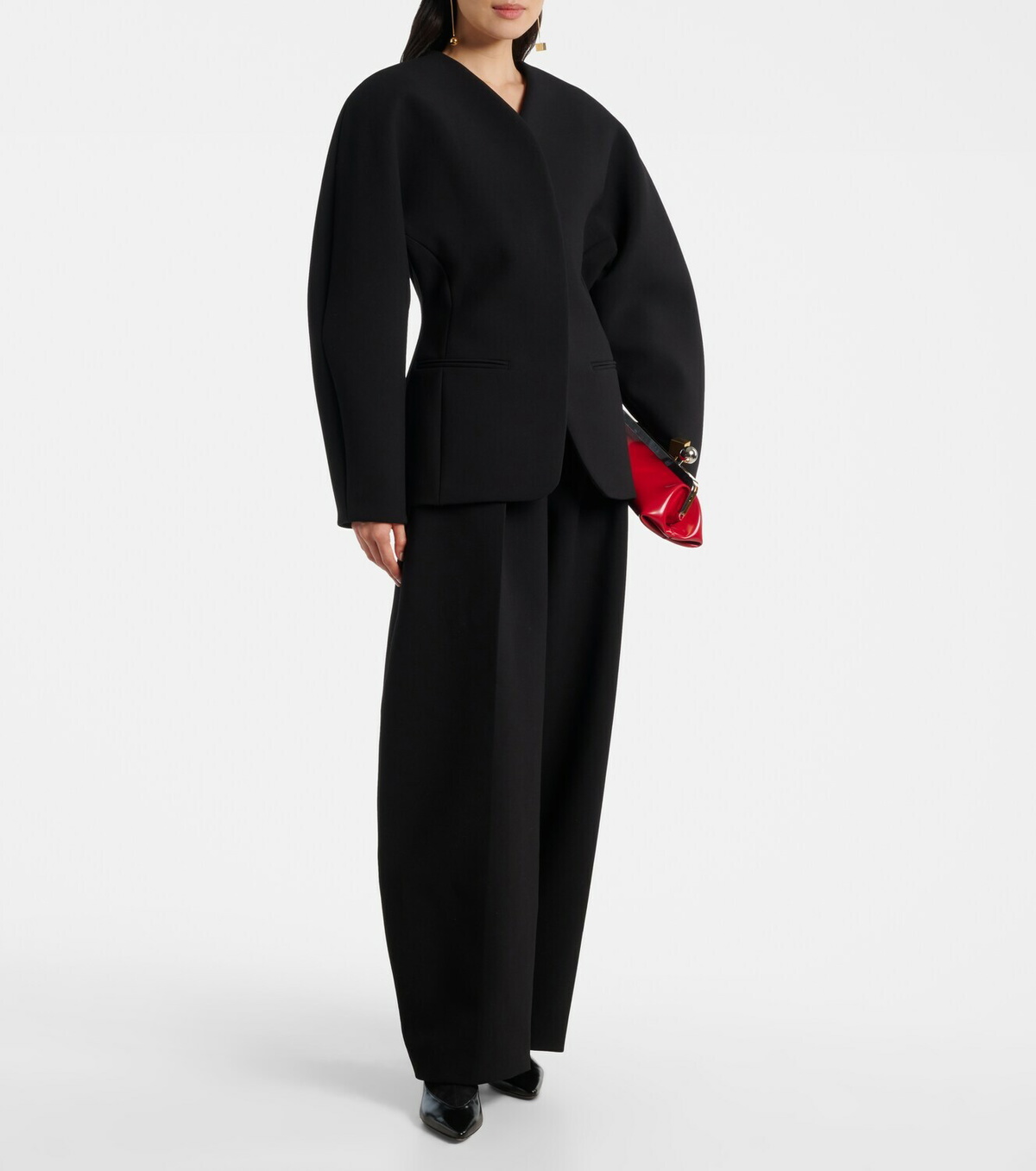 Jacquemus Tourni leather and suede ankle boots