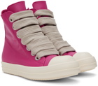 Rick Owens Pink Zip-Up Sneakers