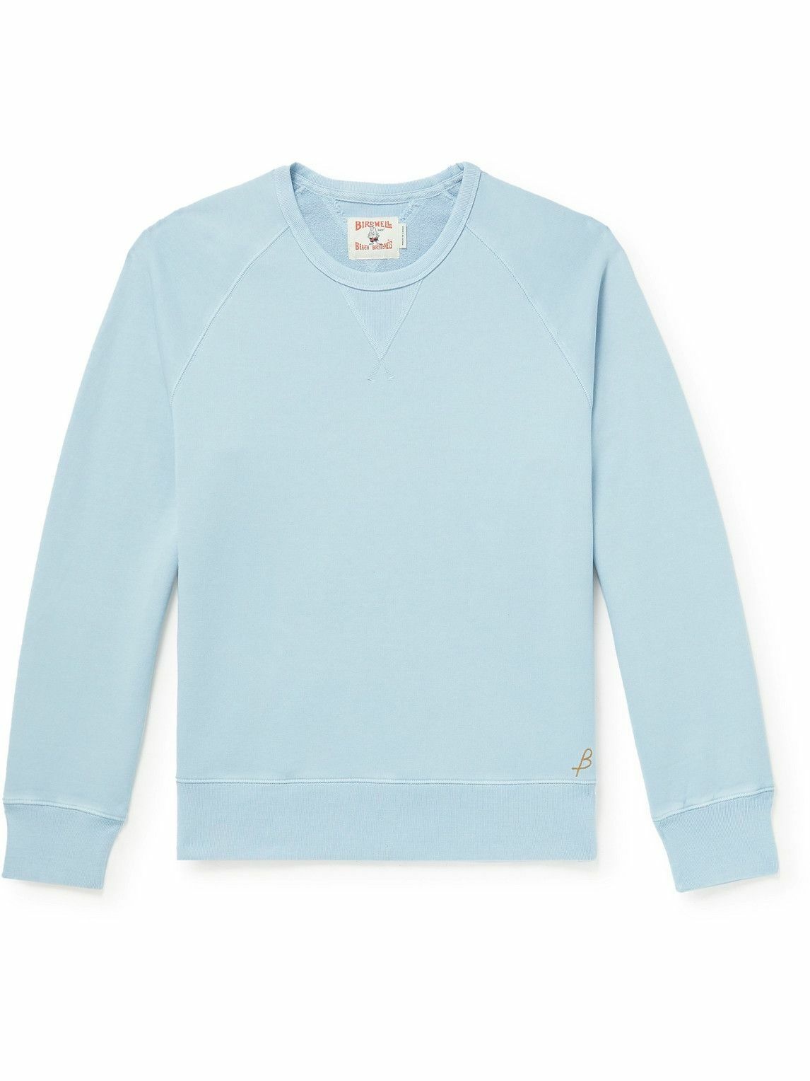 Photo: Birdwell - Jalama Logo-Embroidered Cotton-Jersey Sweatshirt - Blue