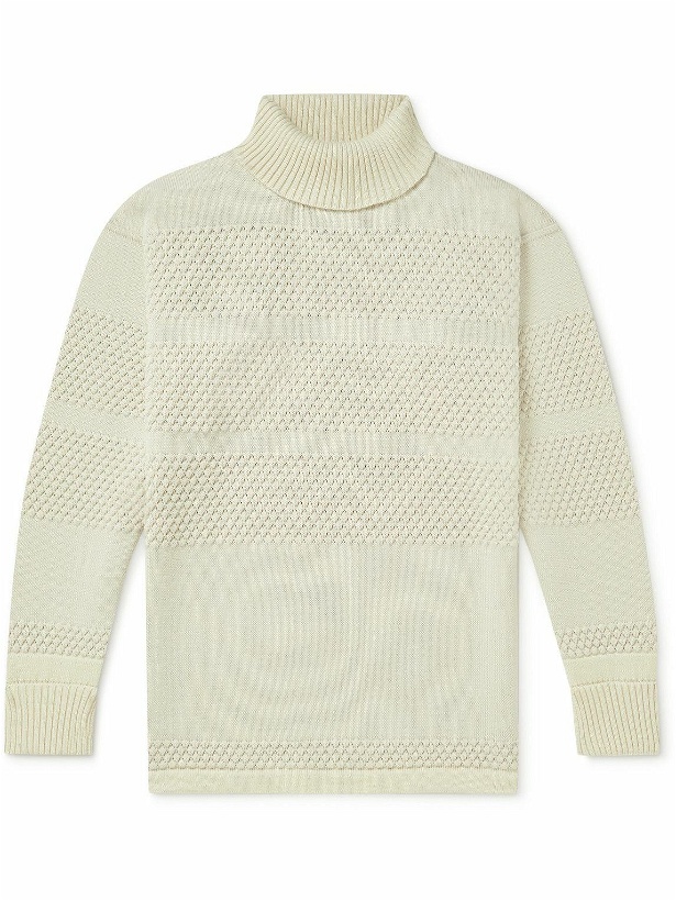 Photo: S.N.S. Herning - Textured Virgin Wool Rollneck Sweater - Neutrals
