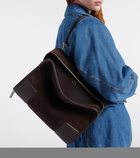 Loewe Amazona 180 Large suede top-handle bag