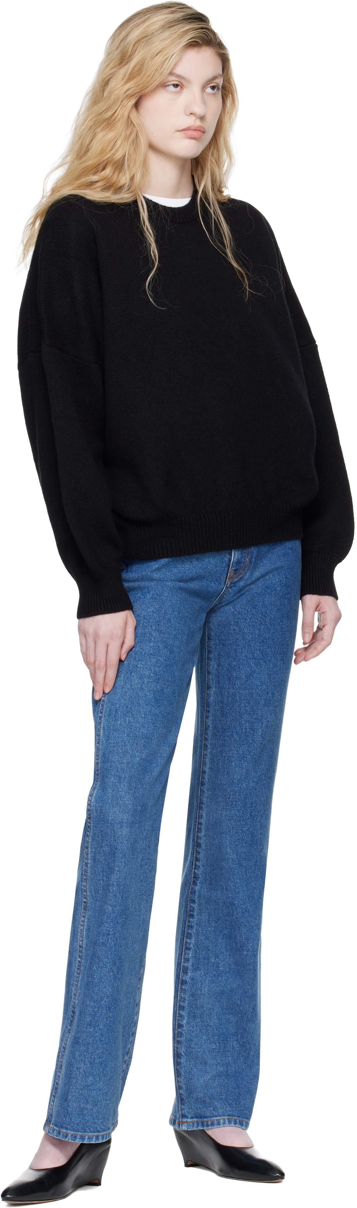 KHAITE Black Margaux Sweater