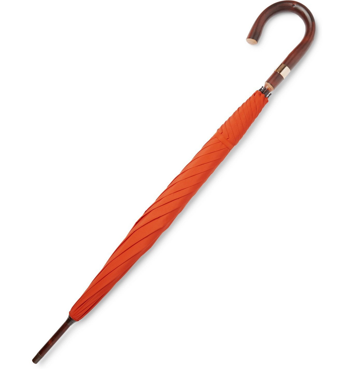 Kingsman - London Undercover Chestnut Wood-Handle Umbrella - Orange