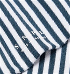 Sunspel - Striped Stretch Cotton-Blend Socks - Navy