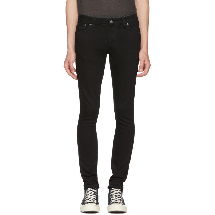 Photo: Nudie Jeans Black Skinny Lin Jeans 