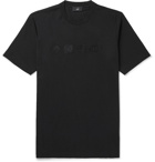 Dunhill - Logo-Embroidered Cotton-Jersey T-Shirt - Black