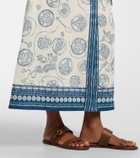 Alémais Lucky belted printed linen shirt dress