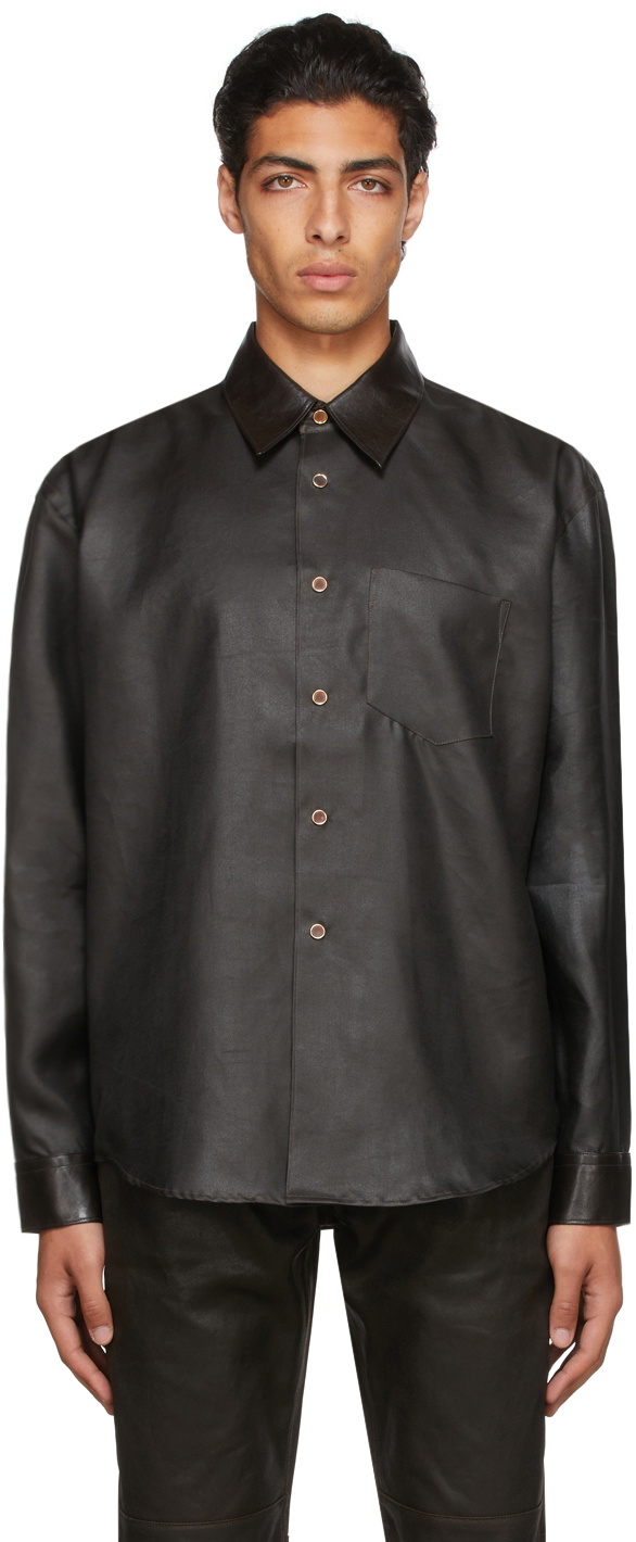 OUR LEGACY COCO SHIRT BROWN MELANGE - starrvybzonline.com