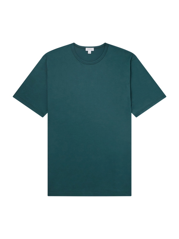Photo: Sunspel - Slim-Fit Cotton-Jersey T-Shirt - Green