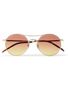 SAINT LAURENT - Round-Frame Gold-Tone Sunglasses