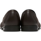 Ferragamo Brown Gancini Ornament Loafers