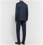 Ermenegildo Zegna - Navy Slim-Fit Sharkskin Wool Suit - Blue