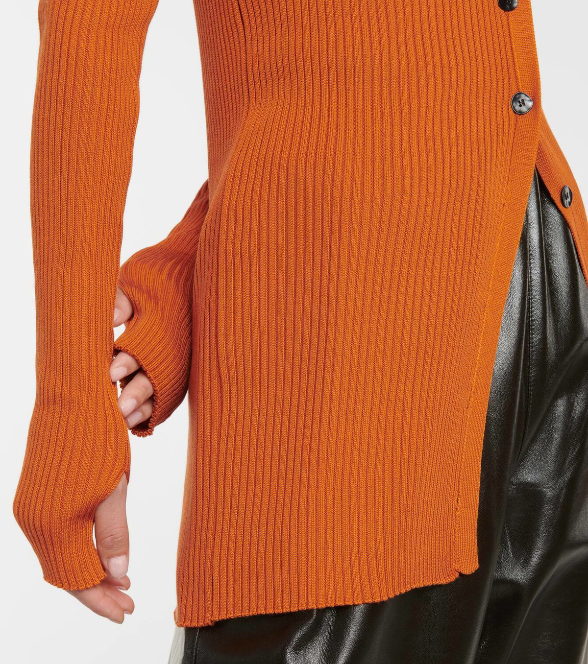 Petar Petrov Eliza ribbed-knit silk cardigan