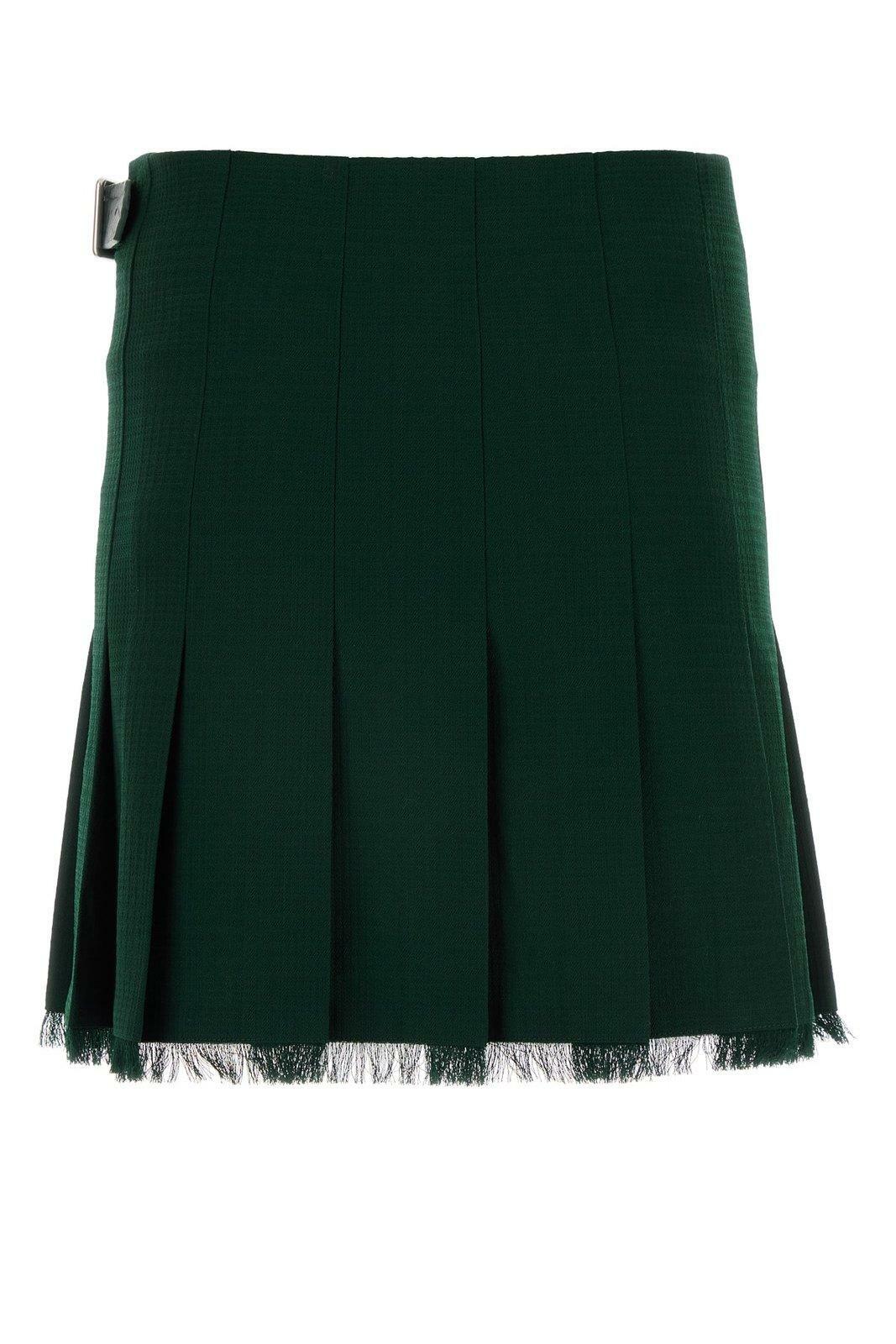 【送料&関税込】Burberry Pleated Fringed-edge Mini Skirt Burberry Pleated Fringed-edge Mini Skirt Burberry