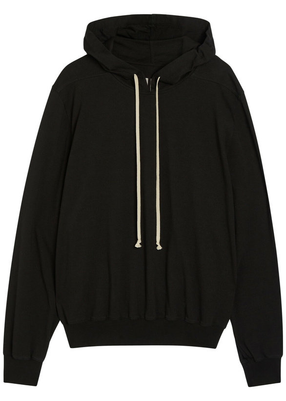 Photo: Rick Owens Printed Hooded Cotton Sweatshirt Black
