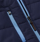 RLX Ralph Lauren - Logo-Print Padded Shell-Panelled Jersey Golf Jacket - Blue