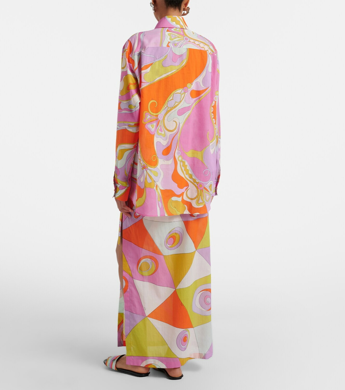 Pucci Orchidee cotton beach cover-up