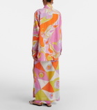 Pucci Orchidee cotton beach cover-up