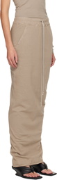 Rick Owens DRKSHDW Taupe Concordians Pull On Pillar Maxi Skirt
