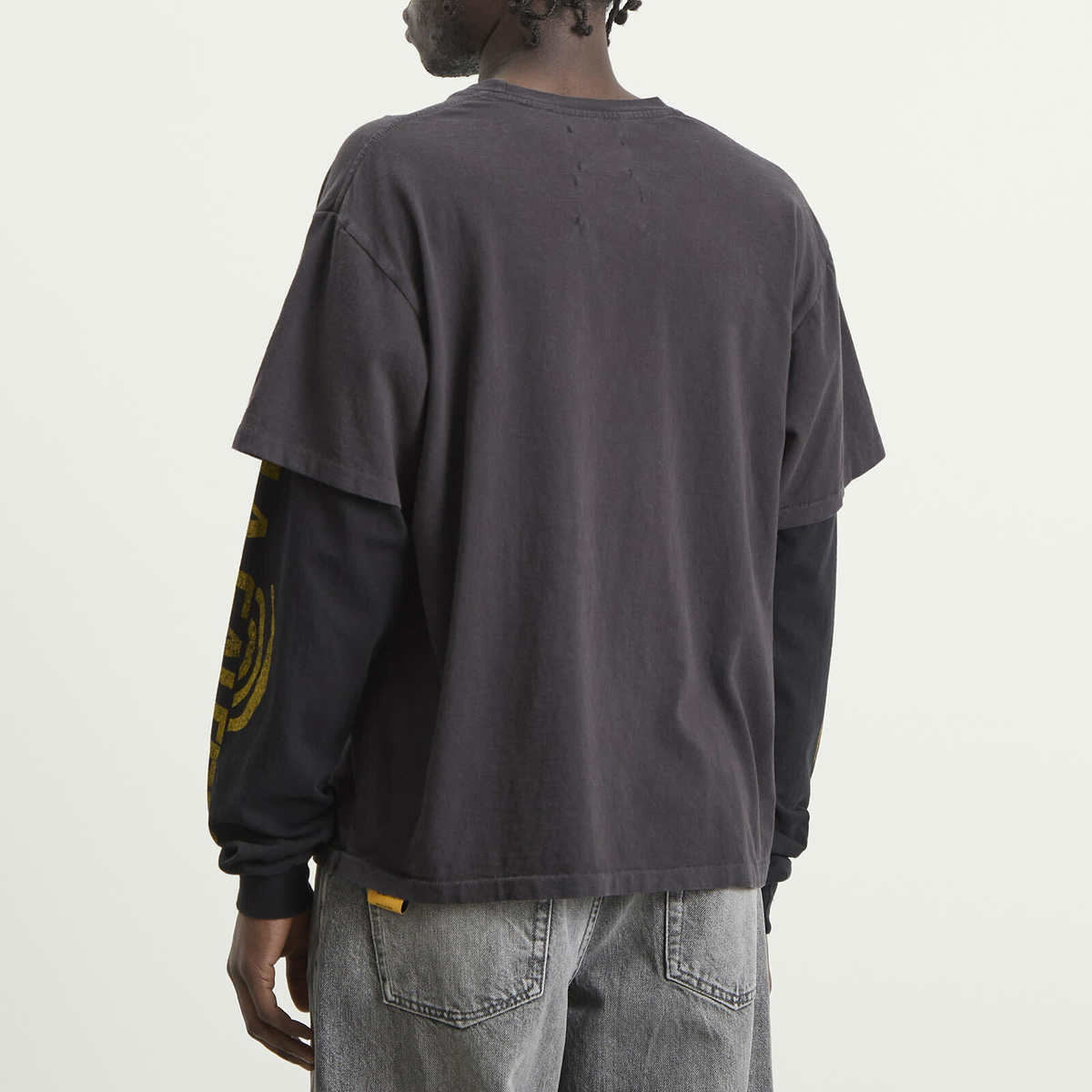 Gallery Dept Men's . Noise Layered T-Shirt in Black/Black