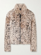 AMIRI - Leather-Trimmed Plush Jacket - Brown