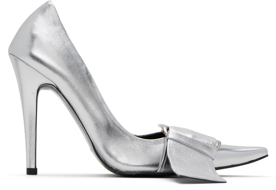 Pushbutton Silver Strap Detail Pumps