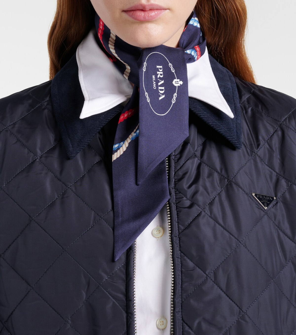 Prada Printed silk twill scarf