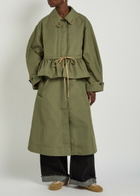 Damson Madder Myrtle Multi-way Cotton-blend Trench Coat Green