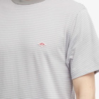 Danton Men's Fine Stripe T-Shirt in Grey/White