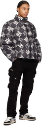 AMIRI Black & White Crystal Skel-Top Low Sneakers